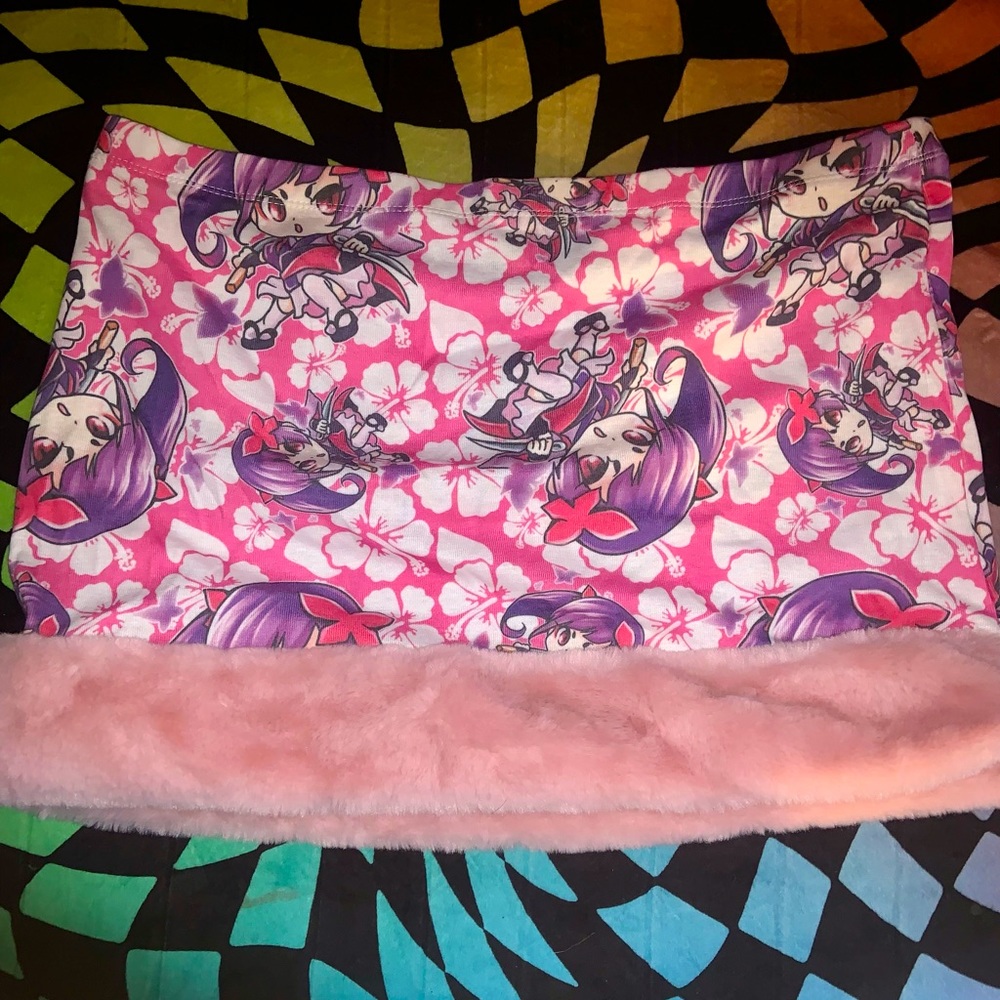 Anime Fur Trim Skirt